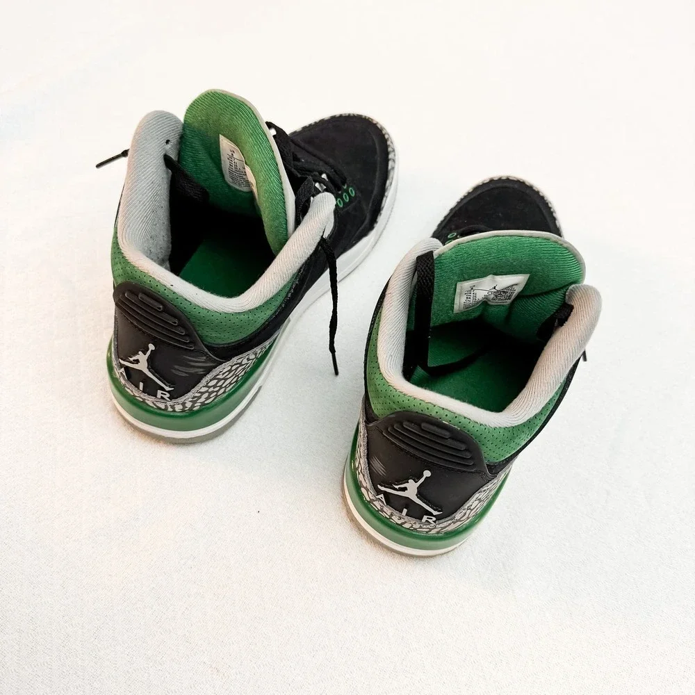 Air Jordan 3 Retro BLACK/PINE GREEN 2021 US Mens Sneakers Size 8